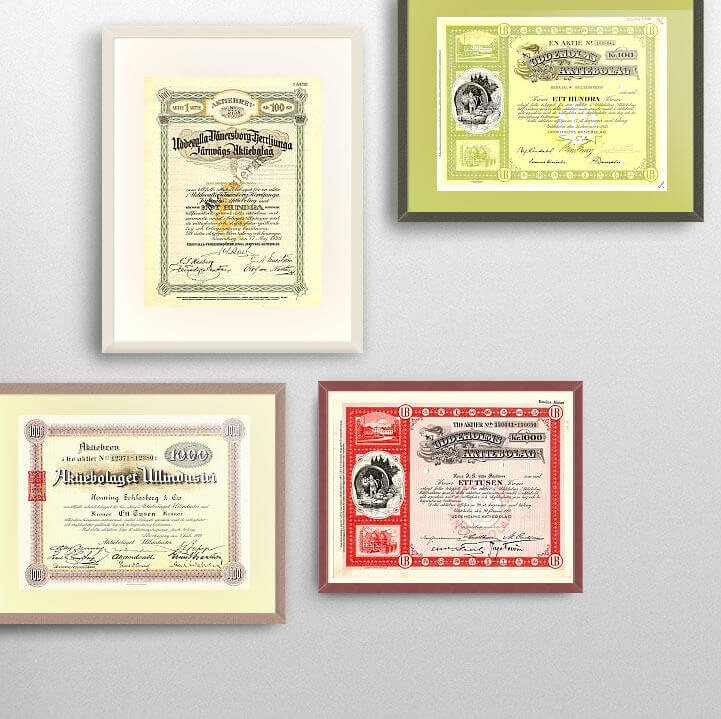 Certificates on a wall 