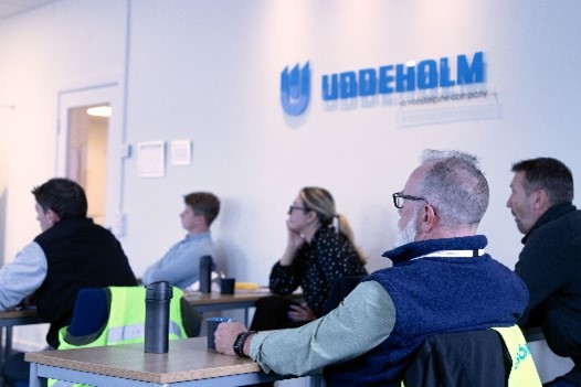 Attendants at Uddeholm Business Academy at the Uddeholm mill in Hagfors