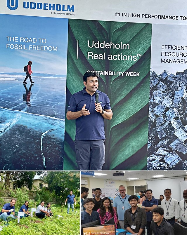 Collage from the Uddeholm sustainability week in India