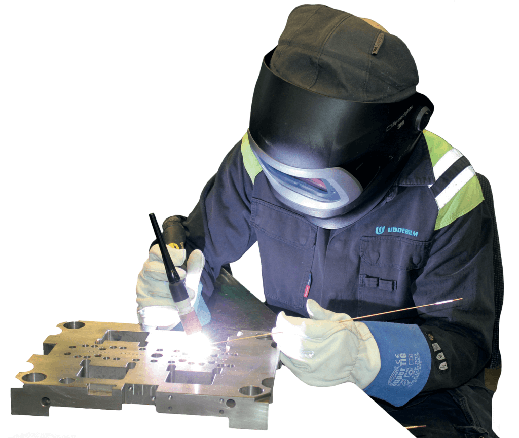 Welder working at Uddeholm